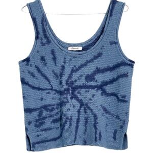 Madewell Tie Dye Fairview Sweater Tank Blue Sz XXS